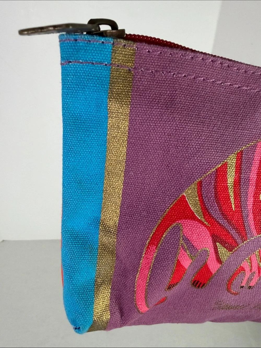 NWOT Laurel Burch Fantastic Felines Cat Organizer Makeup Jewelry Zip Bag Vintage